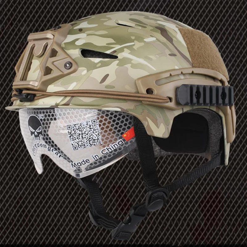 Tactical Military Helmet multicam with Protective Goggle Glasses For