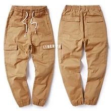 Новое поступление, модные зимние мужские очень большие комбинезоны, повседневные штаны с эластичной резинкой на талии, осенние мужские штаны с карманами, большие размеры 2XL-8XL