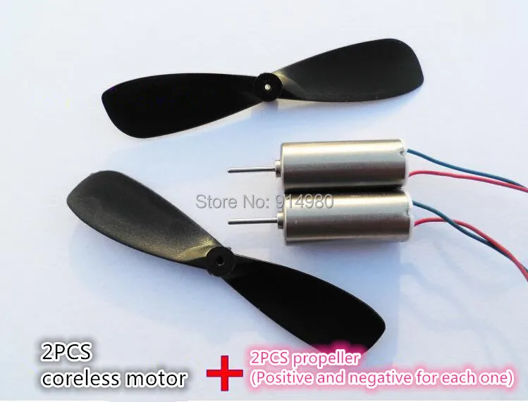 Quadrocopter motors one pair small glider ultrafast 716 Coreless DC motors propellers 3 7V 5000RPM