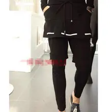 Корейская версия весна-осень поддельные три части дизайна личности панк маленькие ноги случайные большие размеры мужчины pants27-42