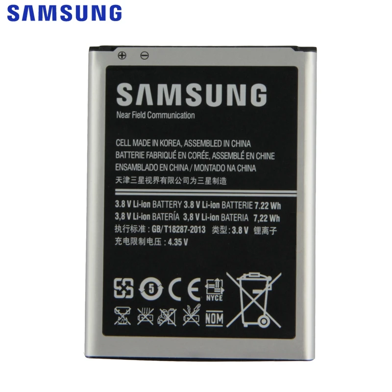 Оригинальная сменная батарея samsung для Galaxy S4 Mini Project i9190 i9192 i9198 i9195 J Mini B500BE B500AE с NFC 1900mAh