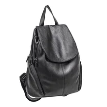 Backpacks For Women Korean Style Sweet Big Capacity Zipper Bags For College Student Solid Color Preppy Style Ladies Backpacks