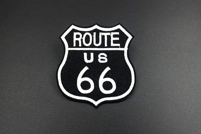 Модный Размер 7,9*7,3 см Route 66 нашивки железные наклейки нашивки на Бейджи для одежды вышитая аппликация для одежды