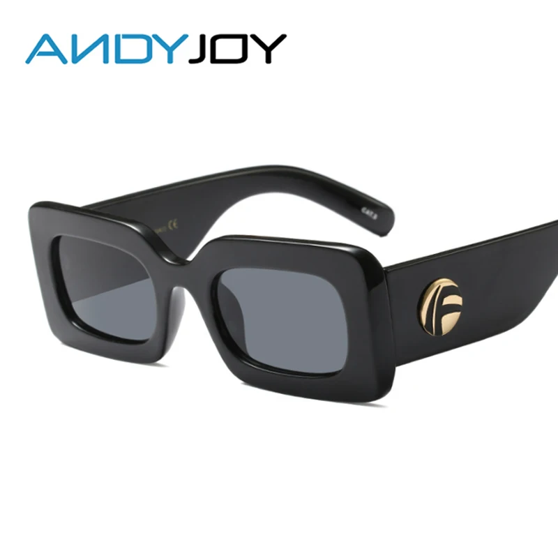 ANDYJOY Fashion Black Rectangle Sunglasses Women Brand Designer Red