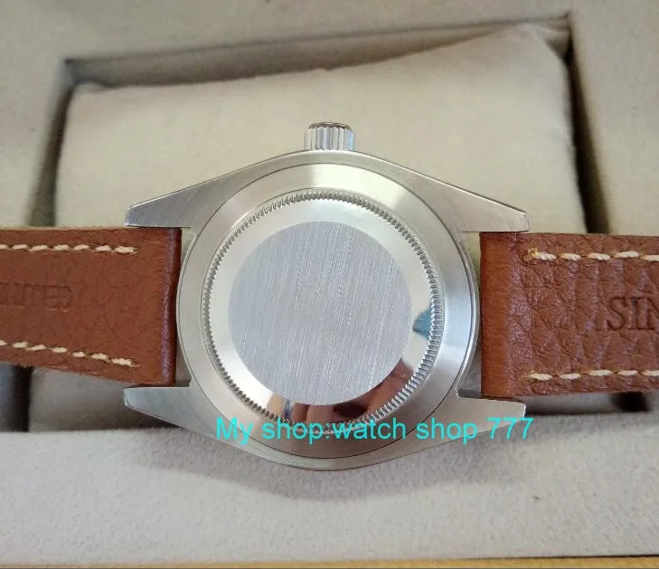 40 мм Parnis с сапфирами Стеклянные мужские часы 21 драгоценности Автоматические Мужские t часы Высокое качество новая мода 411