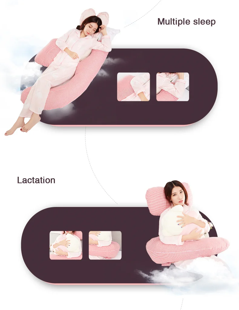 Регулируемая подушка для тела для беременных женщин 140*60 см Грудное вскармливание талии поддержки живота подушки для беременных