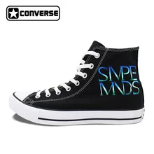 Women Skateboarding Shoes Design Music Athletic Shoe Hand Painted Canvas Sneakers Simple Minds Converse All Star for Men