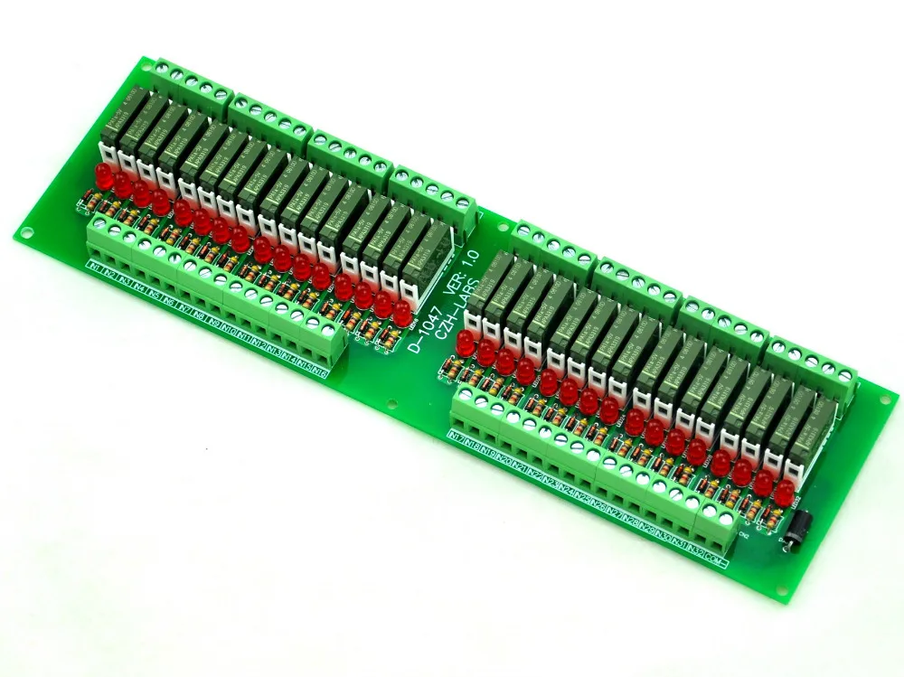 

Slim Panel Mount DC5V Source/PNP 32 SPST-NO 5A Power Relay Module, APAN3105