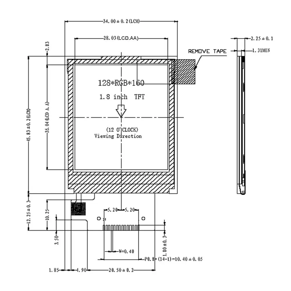 160 x 128 tft display pricelist