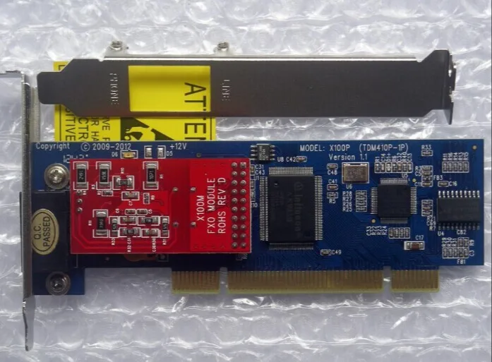 X100P аналоговая карта Digium + модуль 1FXO порт PCI поддержка системы asterisk trixbox elastix freepbx