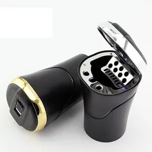 Портативный авто пепельница синий светодиодный Бездымного Пепельница мундштук пепельница контейнер