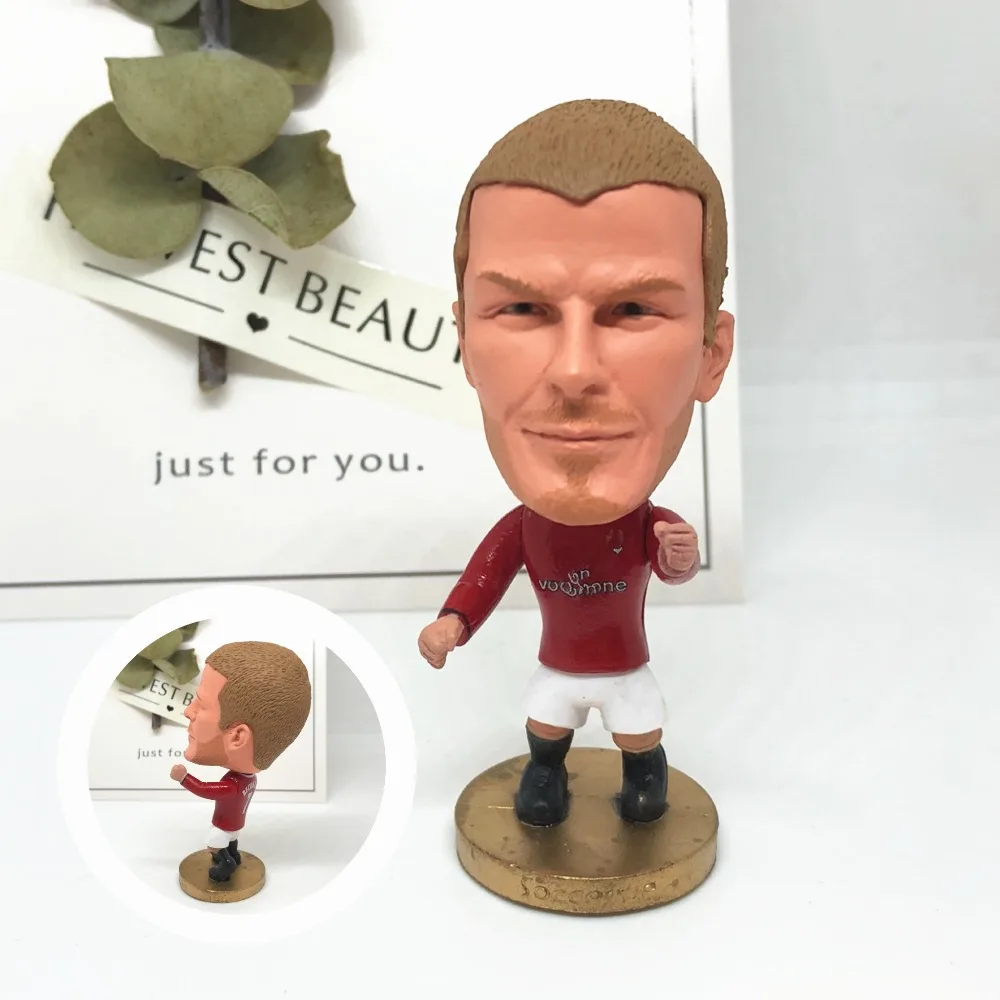 Soccerwe font b dolls b font figurine Sports stars Beckham 7 Classic Movable joints resin model