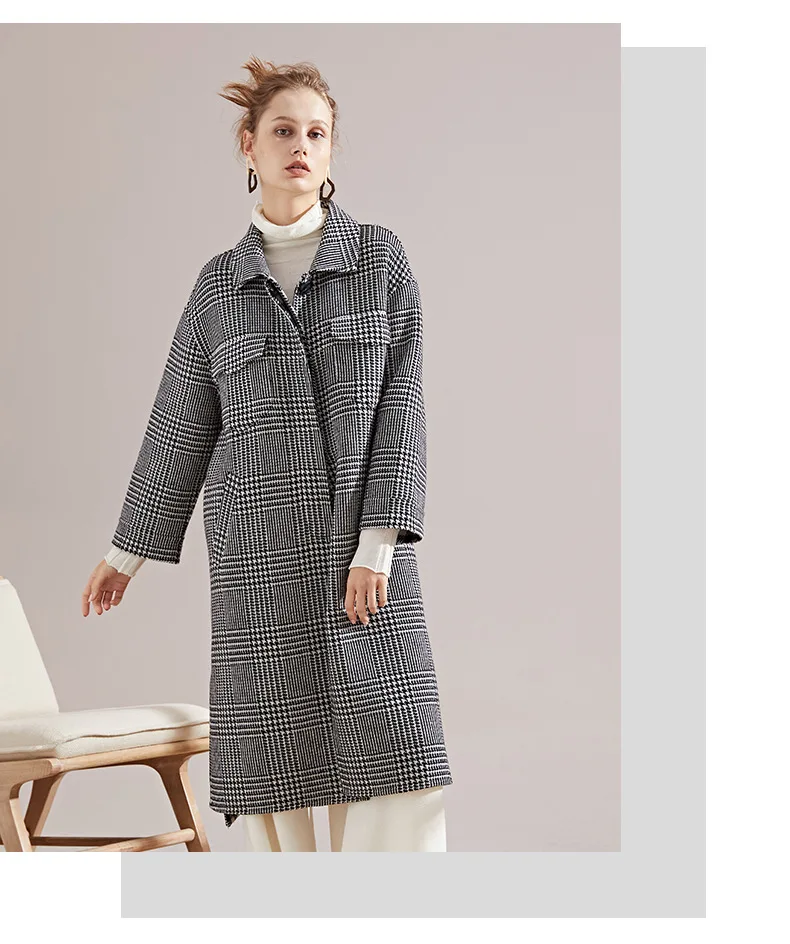 Корейское винтажное 80% шерстяное пальто, Женская весенне-осенняя куртка, женская одежда, шерстяное длинное пальто и куртки, Casaco Feminino ZT2238