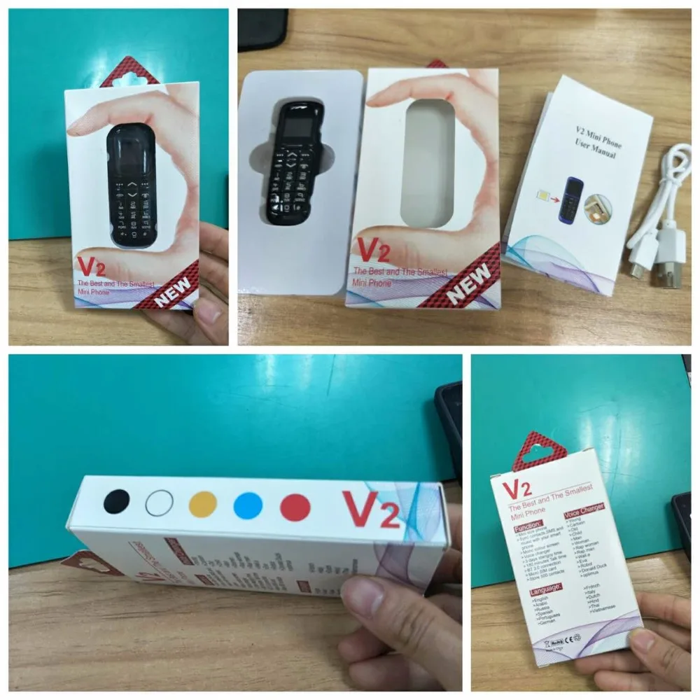 Оригинальный длинный CZ V2 bluetooth дозвон мини мобильный телефон 0 66 дюймов с громкой