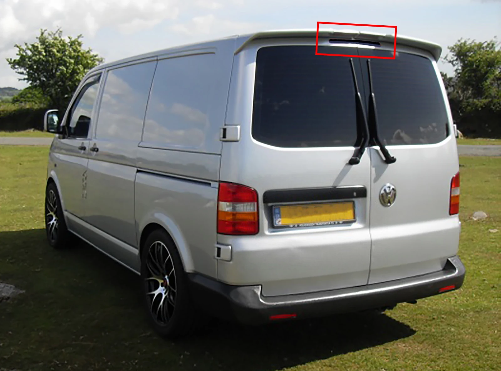 Clearance For VW T5 Transporter Barn Door Red LED High Level Brake Stop Light Black Lens L+R 30