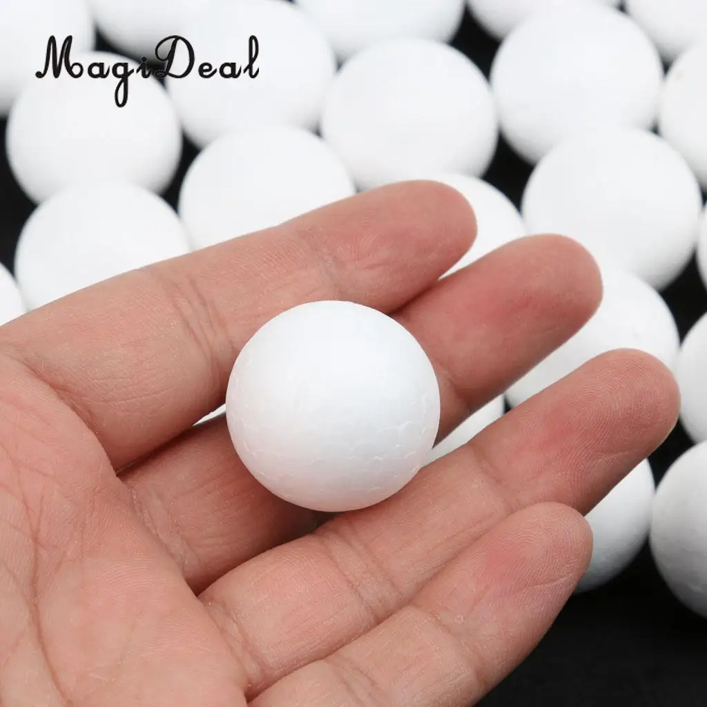 200Pcs 25mm 27mm White Modelling Polystyrene Styrofoam Foam Ball Spheres For DIY Crafts Supplies Wedding Christmas Decorations