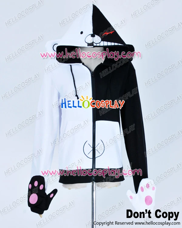 Danganronpa弾丸のロンパコスプレ黒白クマ校長ジャケット衣装h008 Dangan Ronpa Cosplay Dangan Ronpablack Bear Costumes Aliexpress