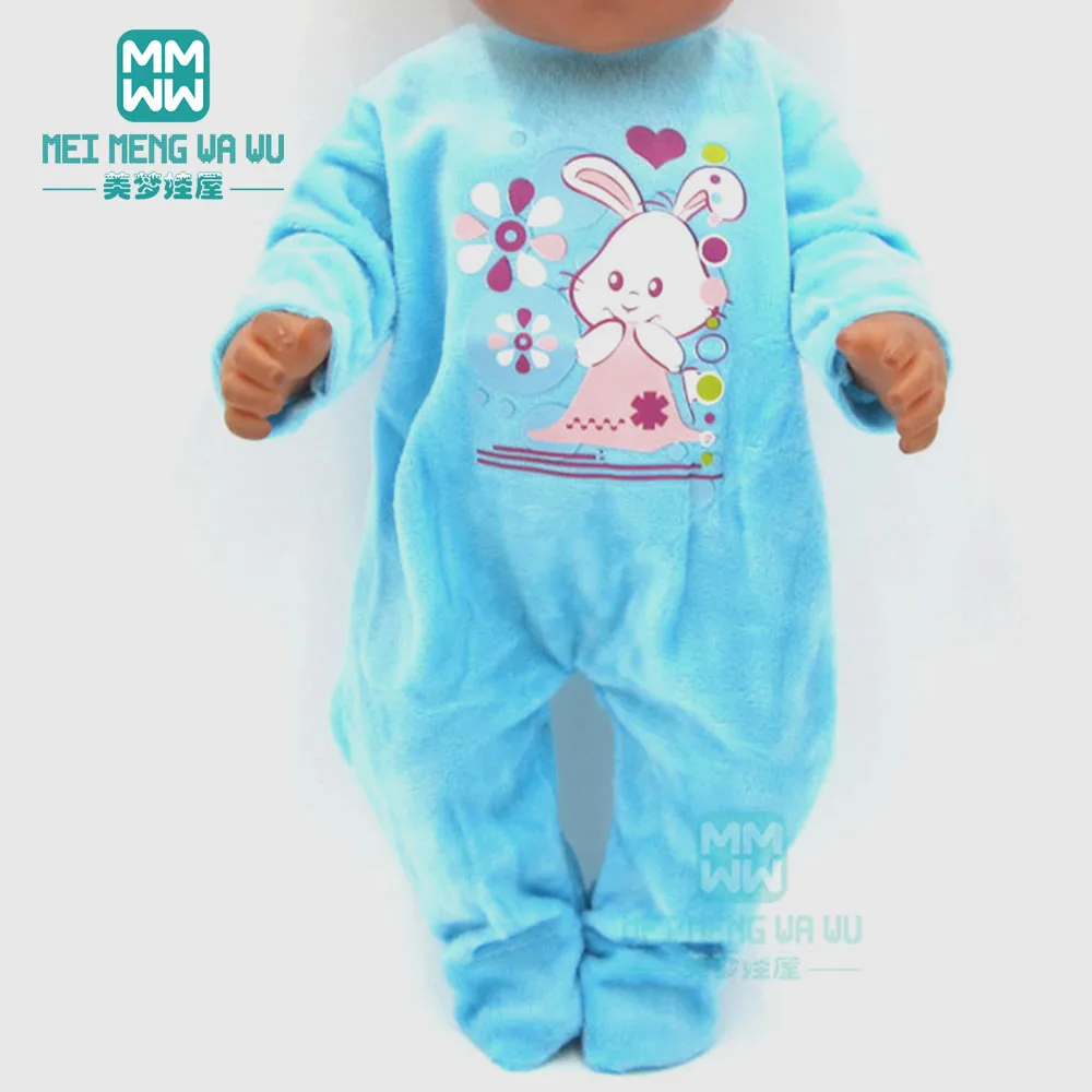 Кукла Одежда для 17 дюймов 43 см аксессуары для детской куклы Синий мультфильм кусок ползать Одежда Игрушки для девочек