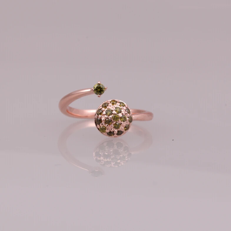 Brand new SONA synthetic diamond fashion ring 925 sterling silver jewelry 14 k brown diamond ring US size from 4 to 10.5 (DFE)
