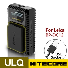 Первоначально Nitecore ULQ цифровой USB путешествия Зарядное устройство для Leica BP-DC12 батареи Q(тип 116) v-Lux(Тип 114) V-Lux 4