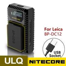 100% Original Nitecore ULQ Digital USB Travel Charger For Leica BP-DC12 Batteries Q (Typ 116) V-Lux (Type 114) V-Lux 4 100% Original Nitecore ULQ Digital USB Travel Charger For Leica BP-DC12 Batteries Q (Typ 116) V-Lux (Type 114) V-Lux 4