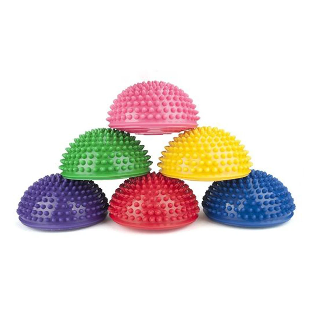 1 Piece PVC Hedgehog Styled Domed Stability Balance Pod Exercise Fitness Core Balance Disc for Kids Adult Novelty Outdoor Toys
