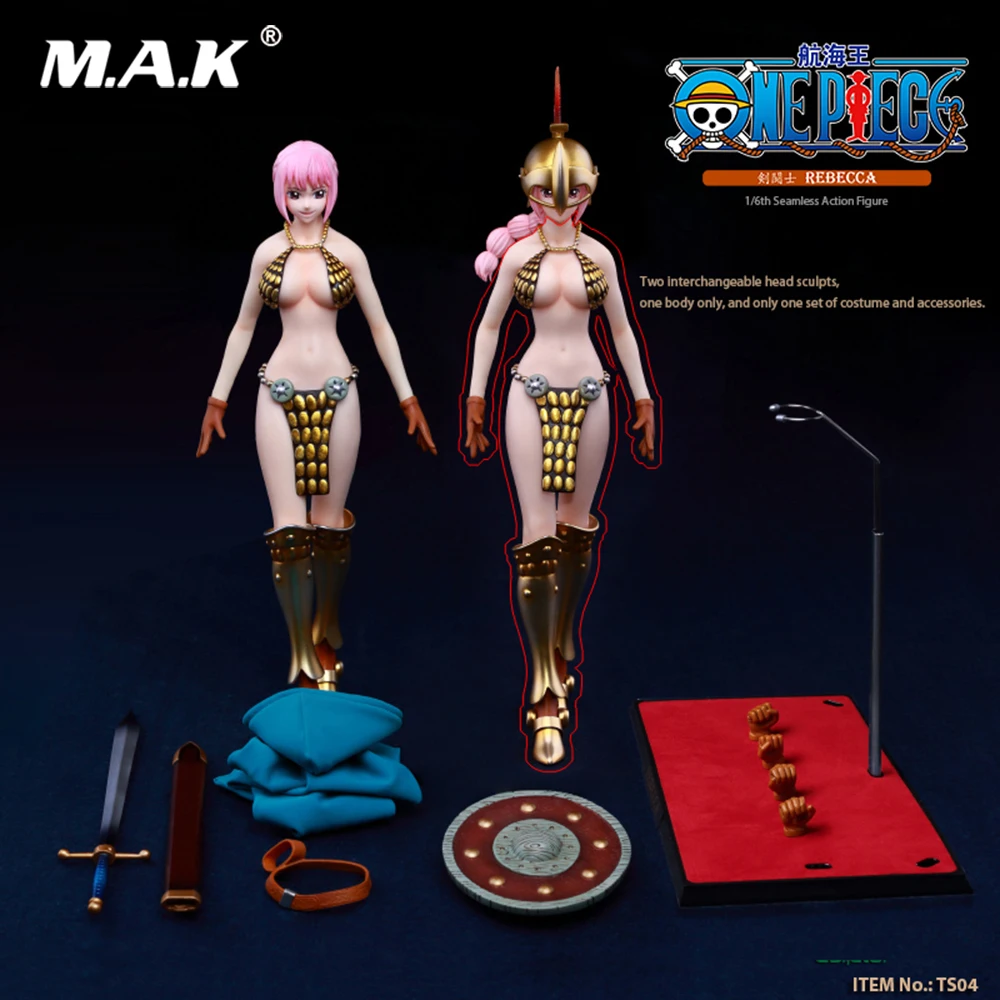 

For Collection 1/6 Janpan Anime Figure One Piece Full Set Gladiator Rebecca Seamless Model with Double Heads Fans Holiday Gifts