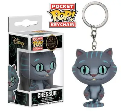 

POP Alice in Wonderland & cute Cheshire cat pocket pop keychain action figure Collectible model Toys for children