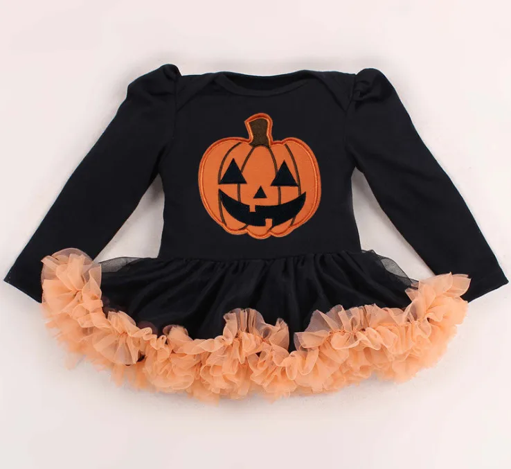 

Cute Baby Halloween Costumes Long Sleeve Kids Girls Rompers Dress Lace Tutu Jumpsuit Bebe Newborn Clothing For Party Gifts