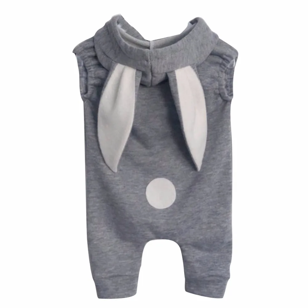 

Newborn baby casual rompers lovely Rabbit ears baby boy girls sleeveless baby costume Jumpsuits Roupas Bebes Infant Clothes