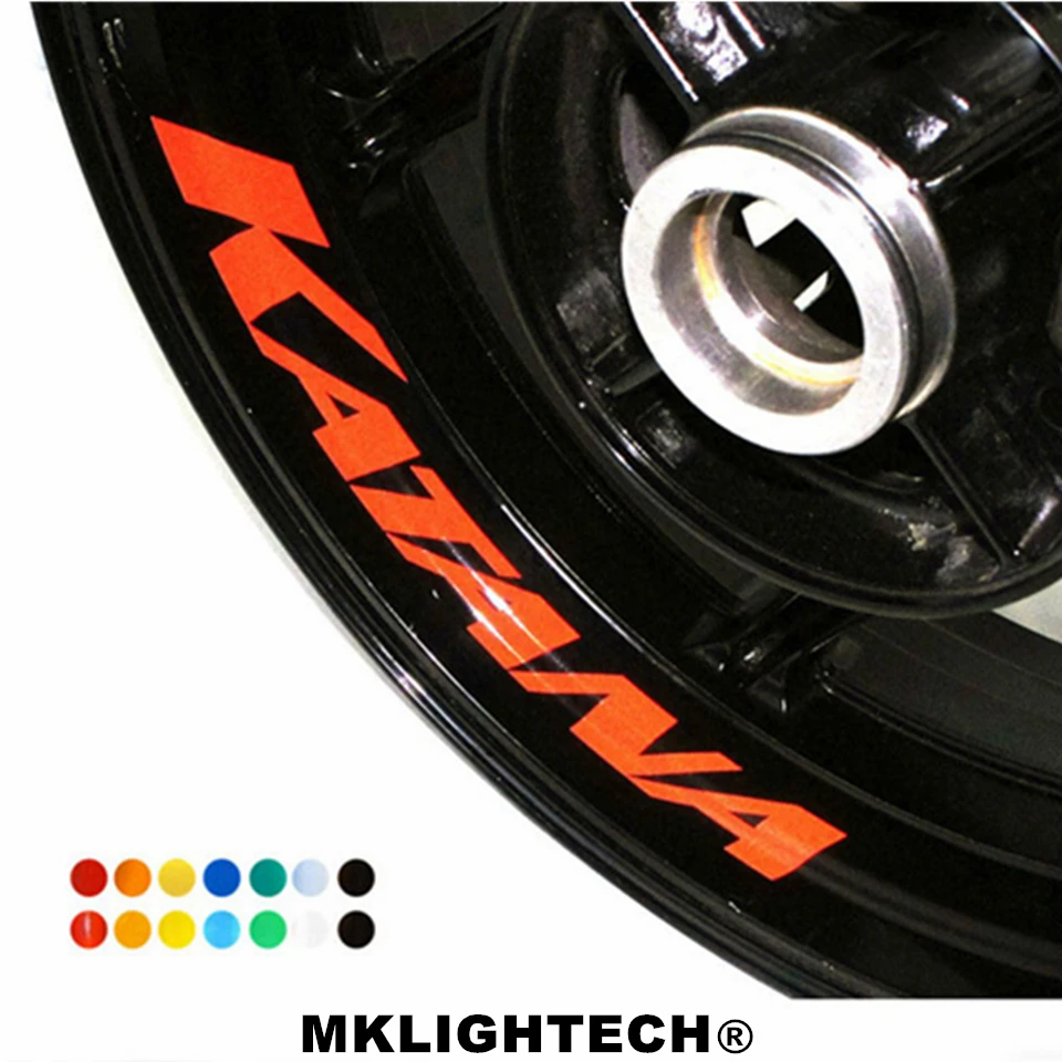 

k-sharp 8 X CUSTOM INNER RIM DECALS WHEEL Reflective STICKERS STRIPES FIT SUZUKI KATANA