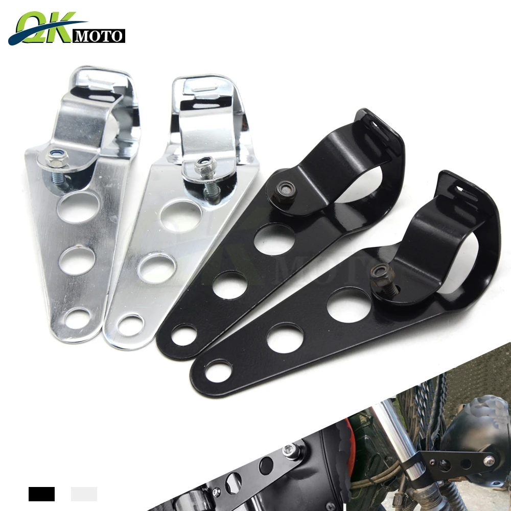 

Universal Motorcycle accessories Headlight Mount Bracket Fork Ears For Bobber Cafe Racer Drop Shipping Support for honda benelli