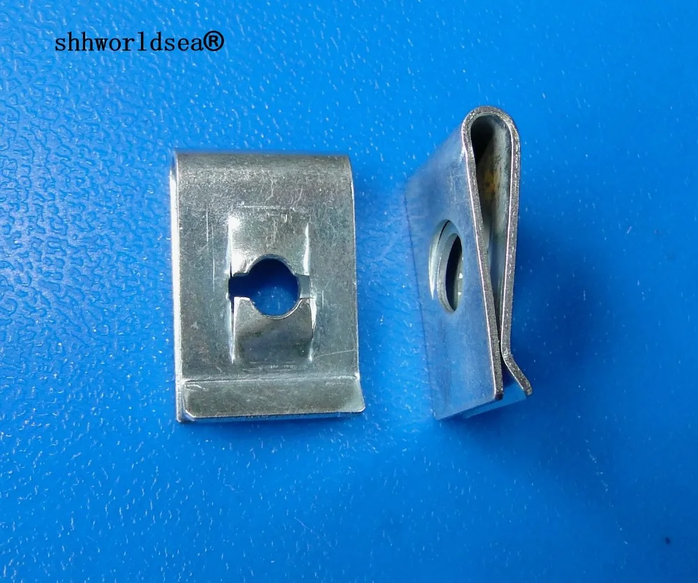 shhworldsea Free Shipping 100PCS U type iron clamp car metal retainer