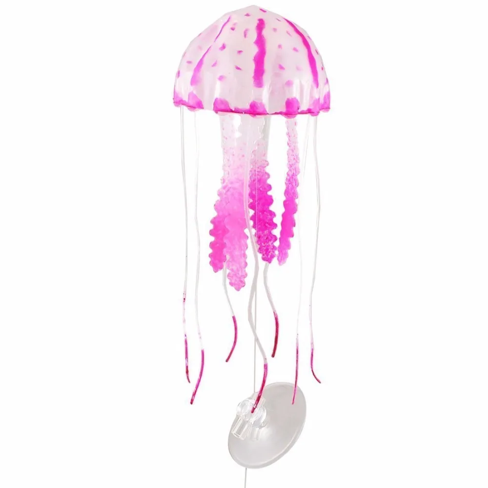 

aquarium decor Glowing jellyfish Effect Soft Silicone Artificial Aquarium Ornament large size