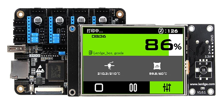 Placa de Peça Toque para Faça Placa + 3.5 Impressora Braço Lerdge x Controlador Tft Tela Você Mesmo Reprap Ultimaker Kit 3d 32bit 7 Placa de peça impressora 3d braço 32bit