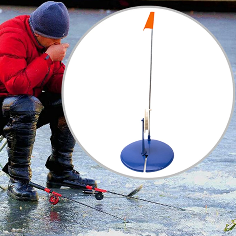 

1 Set Ice Fishing Flag Durable Nylon Security Flag Base Mount Inflatable Marine Kayak Dinghy Boat Fishing Accessories 20*20*50cm