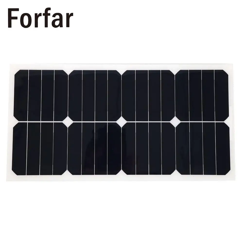 

Forfar 18V 25W Solar Power Panel Flexible Boat Car Vehicle Auto Solar Energy Battery Panel For Outdoor Activity