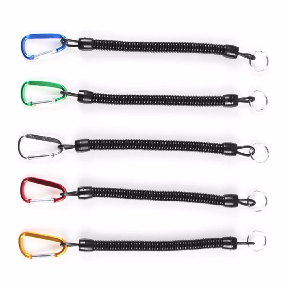 

2019 Fishing Lanyards Boating Ropes Retention String Fishing Rope with Camping Carabiner Secure Lock Fishing Tools Accessories