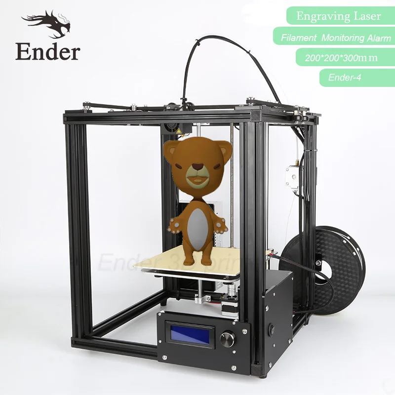 2017 Aluminium Ender 4 3d printer laser Auto Leveling Filament Monitoring Alarm Protection full Frame Prusa