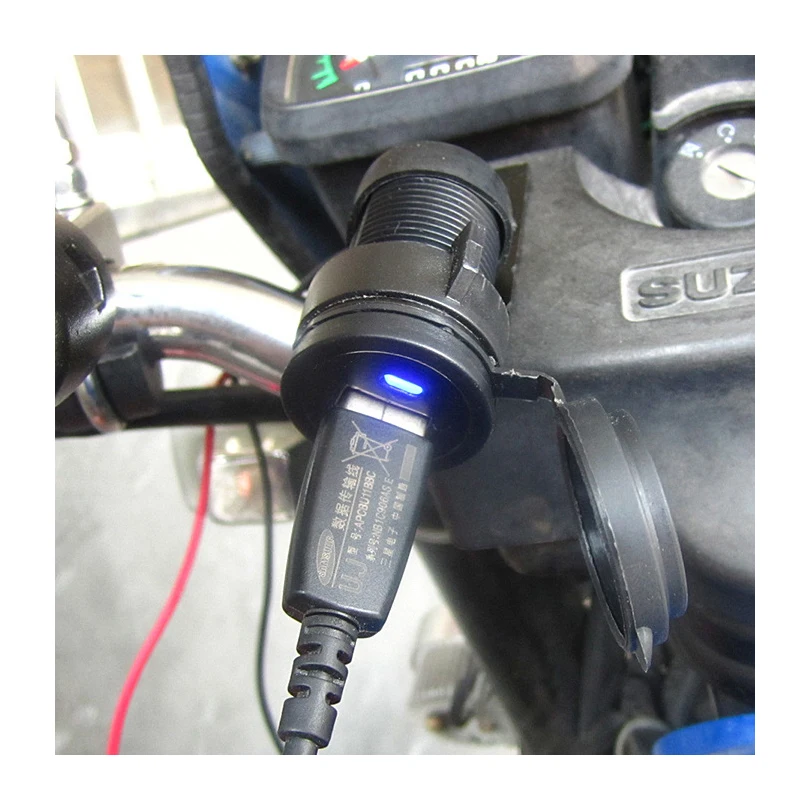 

CARGOOL 12V Motorcycle Cigarette Lighter Charger Socket Waterproof Motorbike Power Adapter Universal Vehicle USB Charger