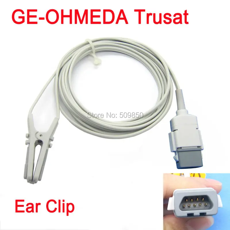

Compatible GE-OHMEDA Trusat child or adult ear clip spo2 sensor pulse probe