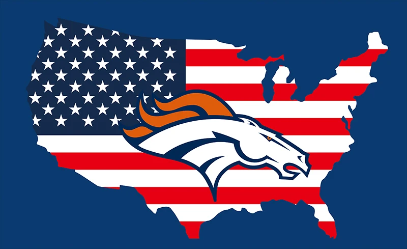New style 3x5FT Denver Broncos Flag with American banner flag 100D Polyester NFL flag in hot