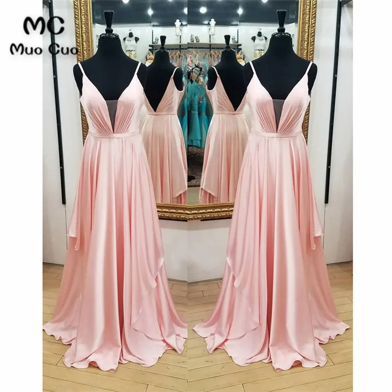 Outstanding Chiffon Spaghetti Straps Neckline A-line Prom Dresses With Pleats