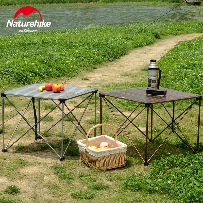 NatureHike de aleación de aluminio portátil de viaje al aire libre plegable espesar té de escritorio de la tabla de Camping comedor Picnic