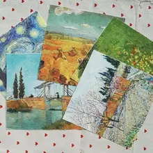 Новое поступление 18 см* 18 см Ван Гог небесная ткань для дизайна ручной работы "paintting style" Скрапбукинг квилтинг ручная окрашенная ZAKKA