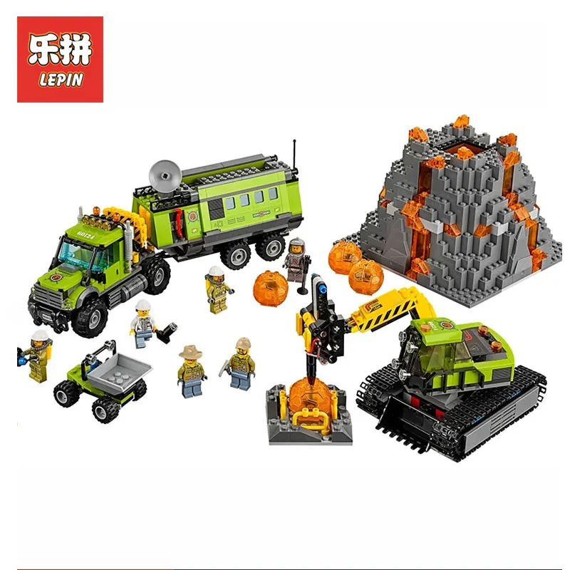 

2019 LEPIN 02005 City series Volcanic expedition base Model Building blocks Bricks Compatible Toy for children LegoINGlys 60124