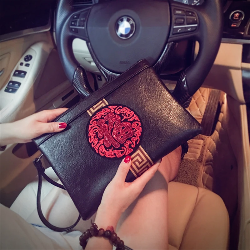 

Hot Fashion Small Chinese Style Envelope Women Messenger Bags Soft PU Leather Bag Women Clutches Bolsas Femininas Big Discount
