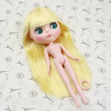 Ню Блит куклы, желтые волосы завод куклы, подходит для DIY Изменить BJD игрушка для Обувь для девочек