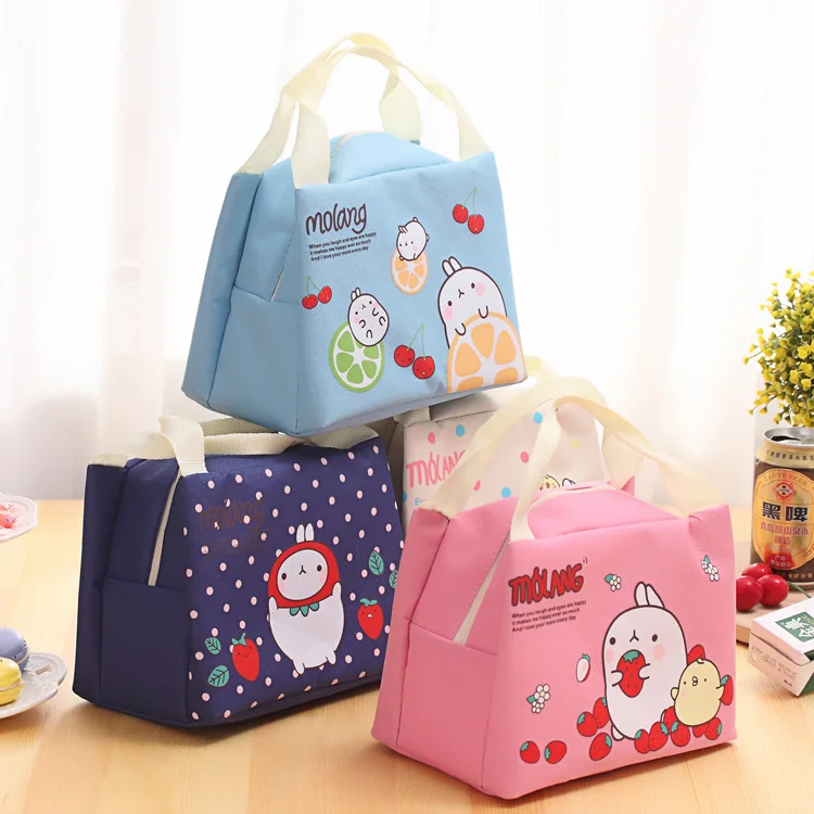 

eTya Cute Animal Rabbit Thermal Lunch Bag For Women Kid Men Tote Insulated Cold Canvas Leisure Picnic Food Bag Case Pouch
