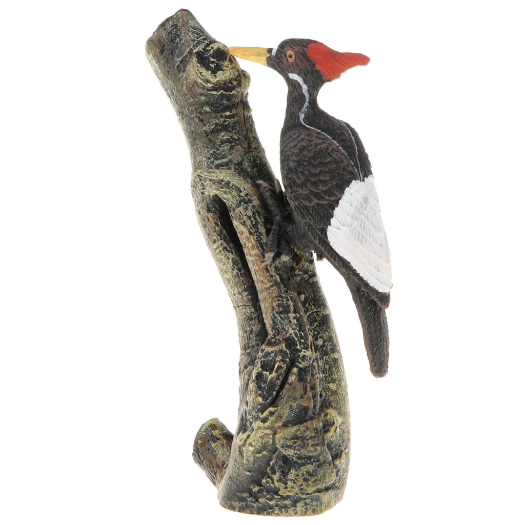 1.5'' Plastic Woodpecker Bird Action Figure, Wild Animal Model Figurine Kids Toy Xmas Gift, Collectible, Home Decor